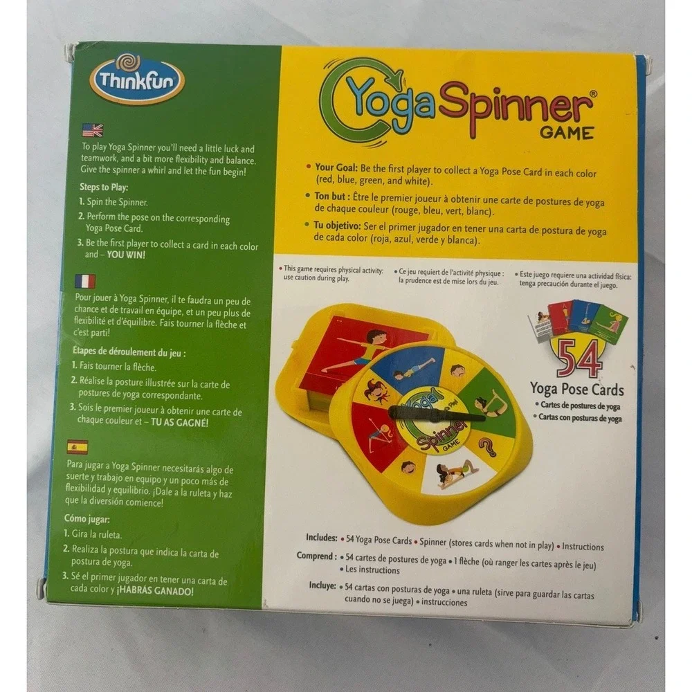 ThinkFun Yoga Spinner Game Kids Flexibility Balance Activity 54 Cards Ages 5+